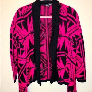 Pink/Black Knitted Cardigan